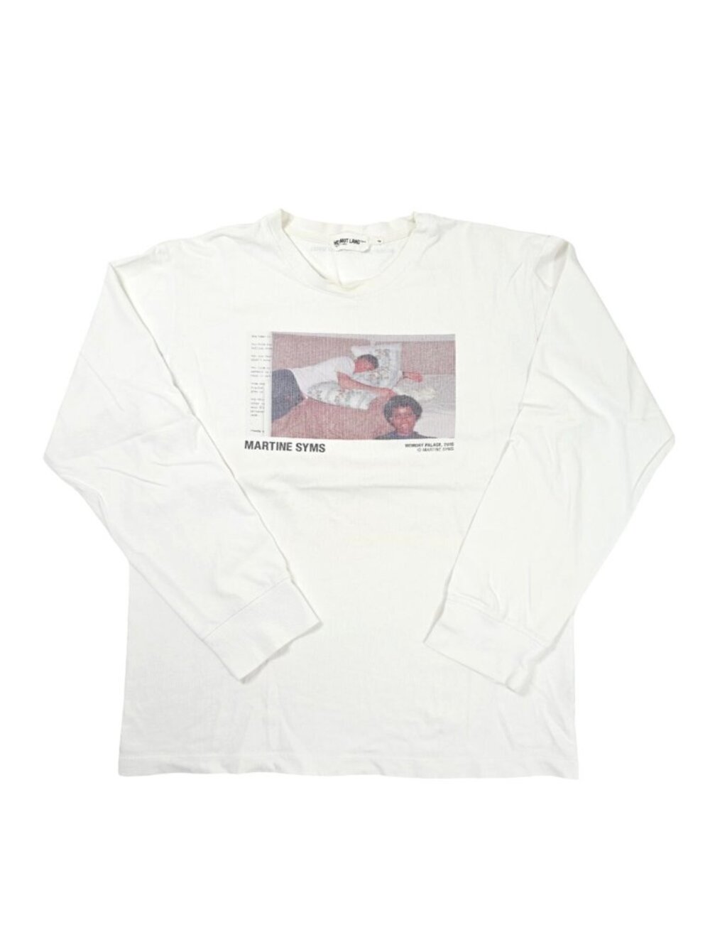 Helmut Lang Martine Syms Long Sleeve T-Shirt in White